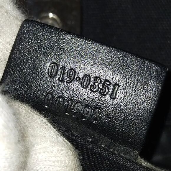 GUCCI BLACK NYLON LEATHER TOTE SHOULDER HAND BAG - Picture 7 of 11